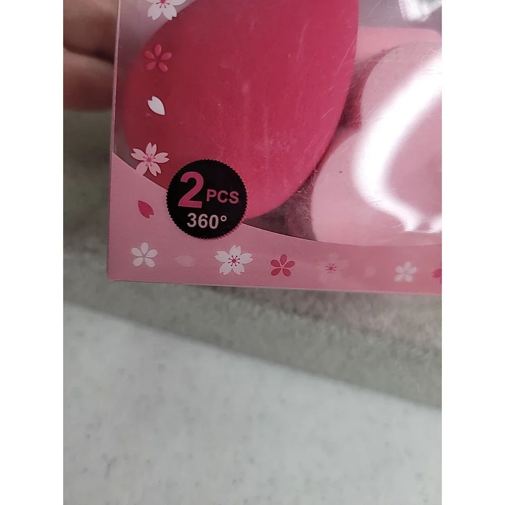 2 Pack 360 Makeup Sponges Applicator Foundation Cosmetic Tool Pink Mickey